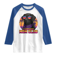 Funny Black Labrador Raglan Shirt Dog Mom Retro Sunset Gift - Wonder Print Shop