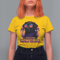 Funny Black Labrador T Shirt For Women Dog Mom Retro Sunset Gift - Wonder Print Shop