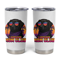 Funny Black Labrador Tumbler Cup Dog Mom Retro Sunset Gift - Wonder Print Shop