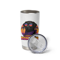 Funny Black Labrador Tumbler Cup Dog Mom Retro Sunset Gift - Wonder Print Shop