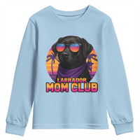Funny Black Labrador Youth Sweatshirt Dog Mom Retro Sunset Gift - Wonder Print Shop