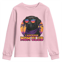 Funny Black Labrador Youth Sweatshirt Dog Mom Retro Sunset Gift - Wonder Print Shop