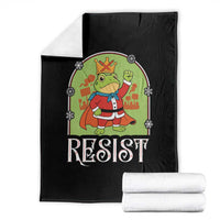 Resist Portland Frog Protest Throw Blanket Funny No Kings Christmas Gift - Wonder Print Shop