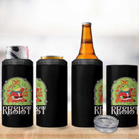 Resist Portland Frog Protest 4 in 1 Can Cooler Tumbler Funny No Kings Christmas Gift - Wonder Print Shop