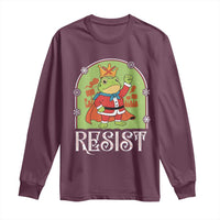 Resist Portland Frog Protest Long Sleeve Shirt Funny No Kings Christmas Gift - Wonder Print Shop