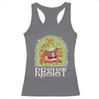 Resist Portland Frog Protest Racerback Tank Top Funny No Kings Christmas Gift - Wonder Print Shop