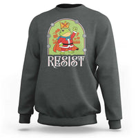 Resist Portland Frog Protest Sweatshirt Funny No Kings Christmas Gift - Wonder Print Shop