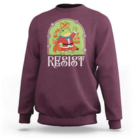 Resist Portland Frog Protest Sweatshirt Funny No Kings Christmas Gift - Wonder Print Shop