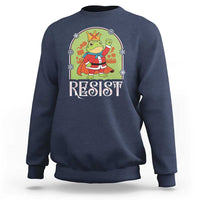Resist Portland Frog Protest Sweatshirt Funny No Kings Christmas Gift - Wonder Print Shop