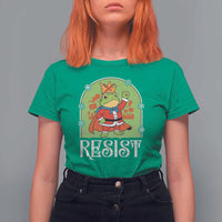 Resist Portland Frog Protest T Shirt For Women Funny No Kings Christmas Gift - Wonder Print Shop