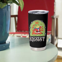 Resist Portland Frog Protest Tumbler Cup Funny No Kings Christmas Gift - Wonder Print Shop