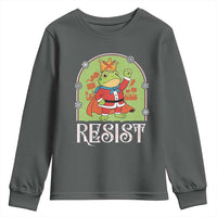 Resist Portland Frog Protest Youth Sweatshirt Funny No Kings Christmas Gift - Wonder Print Shop