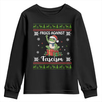 Frogs Against Fascism Ugly Sweater Youth Sweatshirt Funny Portland Christmas Frog Gift - Wonder Print Shop