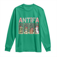 Funny Christmas Frogtifa Long Sleeve Shirt Portland Resist Frog Protest - Wonder Print Shop