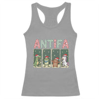 Funny Christmas Frogtifa Racerback Tank Top Portland Resist Frog Protest - Wonder Print Shop
