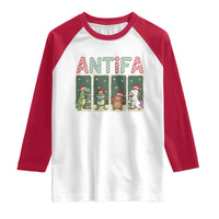 Funny Christmas Frogtifa Raglan Shirt Portland Resist Frog Protest - Wonder Print Shop