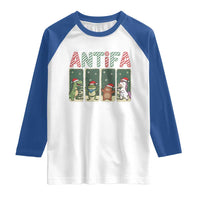 Funny Christmas Frogtifa Raglan Shirt Portland Resist Frog Protest - Wonder Print Shop