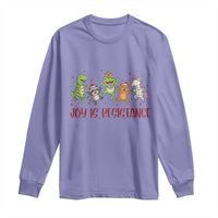 Joy Is Resistance Long Sleeve Shirt Funny Portland Frog Protest Christmas Gift - Wonder Print Shop