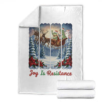Joy Is Resistance Portland Frog Protest Throw Blanket Funny Holiday Meme Gift Idea - Wonder Print Shop
