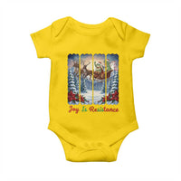 Joy Is Resistance Portland Frog Protest Baby Onesie Funny Holiday Meme Gift Idea - Wonder Print Shop