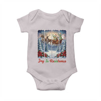 Joy Is Resistance Portland Frog Protest Baby Onesie Funny Holiday Meme Gift Idea - Wonder Print Shop