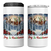 Joy Is Resistance Portland Frog Protest 4 in 1 Can Cooler Tumbler Funny Holiday Meme Gift Idea - Wonder Print Shop