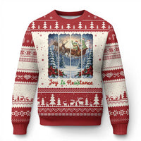 Joy Is Resistance Portland Frog Protest Ugly Christmas Sweater Funny Holiday Meme Gift Idea - Wonder Print Shop
