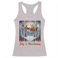 Joy Is Resistance Portland Frog Protest Racerback Tank Top Funny Holiday Meme Gift Idea - Wonder Print Shop