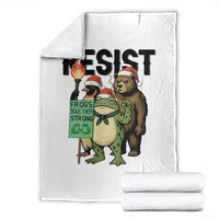 Funny Christmas Frogs Together Strong Throw Blanket Portland Resist Meme Gift - Wonder Print Shop