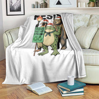 Funny Christmas Frogs Together Strong Throw Blanket Portland Resist Meme Gift - Wonder Print Shop