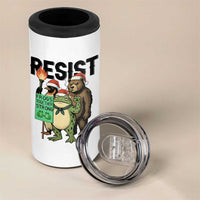 Funny Christmas Frogs Together Strong 4 in 1 Can Cooler Tumbler Portland Resist Meme Gift - Wonder Print Shop