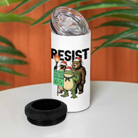 Funny Christmas Frogs Together Strong 4 in 1 Can Cooler Tumbler Portland Resist Meme Gift - Wonder Print Shop