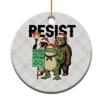 Funny Xmas Frogs Together Strong Ceramic Ornament Portland Resist Meme Gift - Wonder Print Shop