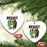 Funny Xmas Frogs Together Strong Ceramic Ornament Portland Resist Meme Gift - Wonder Print Shop
