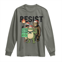 Funny Christmas Frogs Together Strong Long Sleeve Shirt Portland Resist Meme Gift - Wonder Print Shop