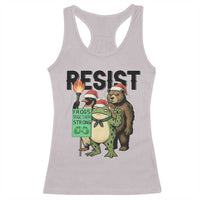 Funny Christmas Frogs Together Strong Racerback Tank Top Portland Resist Meme Gift - Wonder Print Shop