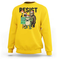 Funny Christmas Frogs Together Strong Sweatshirt Portland Resist Meme Gift - Wonder Print Shop