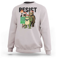 Funny Christmas Frogs Together Strong Sweatshirt Portland Resist Meme Gift - Wonder Print Shop