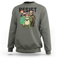 Funny Christmas Frogs Together Strong Sweatshirt Portland Resist Meme Gift - Wonder Print Shop