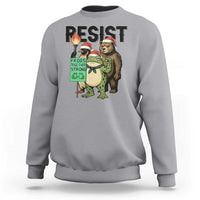 Funny Christmas Frogs Together Strong Sweatshirt Portland Resist Meme Gift - Wonder Print Shop