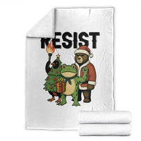 Portland Frog Protest Frogs Together Strong Throw Blanket Funny Holiday Gift - Wonder Print Shop