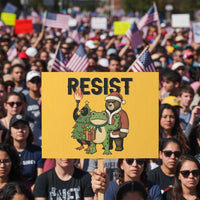Portland Frog Protest Frogs Together Strong Protest Sign Funny Holiday Gift - Wonder Print Shop