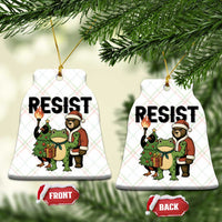 Portland Frog Protest Frogs Together Strong Ceramic Ornament Funny Holiday Gift - Wonder Print Shop