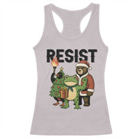 Portland Frog Protest Frogs Together Strong Racerback Tank Top Funny Holiday Gift - Wonder Print Shop
