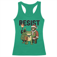 Portland Frog Protest Frogs Together Strong Racerback Tank Top Funny Holiday Gift - Wonder Print Shop