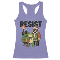 Portland Frog Protest Frogs Together Strong Racerback Tank Top Funny Holiday Gift - Wonder Print Shop