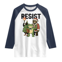 Portland Frog Protest Frogs Together Strong Raglan Shirt Funny Holiday Gift - Wonder Print Shop