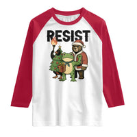 Portland Frog Protest Frogs Together Strong Raglan Shirt Funny Holiday Gift - Wonder Print Shop