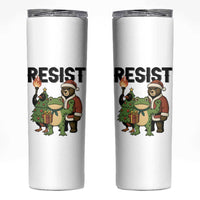 Portland Frog Protest Frogs Together Strong Skinny Tumbler Funny Holiday Gift - Wonder Print Shop