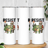 Portland Frog Protest Frogs Together Strong Skinny Tumbler Funny Holiday Gift - Wonder Print Shop